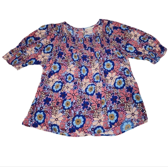 Terra & Sky Tops - Terra & Sky Floral ablouse Size 1X